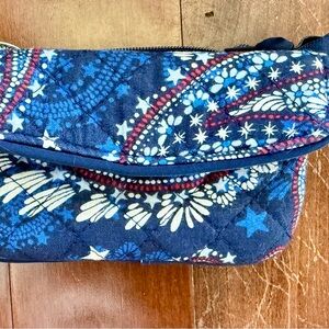 Quilted Navy Floral Stars Coin Purse- Vera Bradley